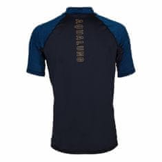 AQUALUNG Pánske lycrové tričko SLIM FIT čierna/modrá modrá/čierna 2XL