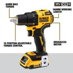 DeWalt Aku bezuhlíková vŕtačka DCD708D2T-QW