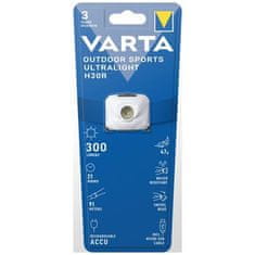 VARTA Čelové svietidlo "Ultralight H30R", biele, LED, outdoor, 18631101401