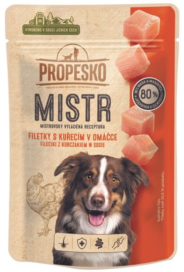 Propesko MISTR filetky s kuracinou v omáčke 28×85 g