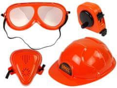 Lean-toys Súprava DIY Batoh Prilba Nástroje Oranžové okuliare