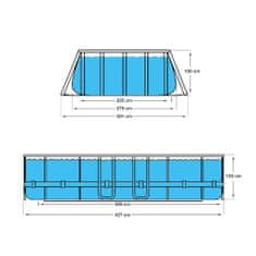 avenli Bazén ovál Steel Super Rattan 427 x 275 x 100 cm