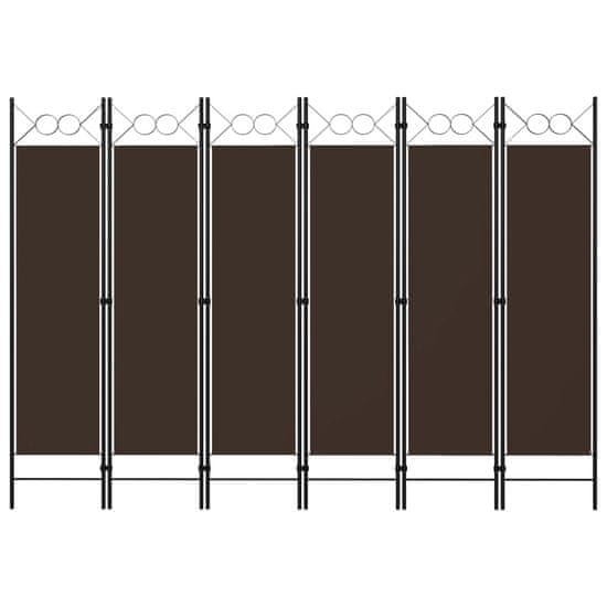 Petromila vidaXL Paraván so 6 panelmi, hnedý 240x180 cm