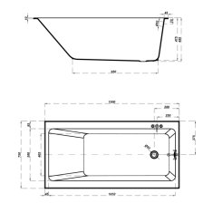 CERSANIT Crea vaňa slim 150x75 S301-233 - Cersanit