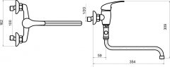 NOVASERVIS Paneláková batéria bez príslušenstva 100 mm Titania Iris chr 92073/1,0 - Novaservis