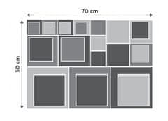 Dimex - Dekoračné nálepky na stenu Sivé štvorce - 50 x 70 cm