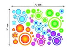 Dimex - Dekoračné nálepky na stenu Farebné kruhy 2 - 50 x 70 cm