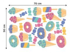 Dimex - Dekoračné nálepky na stenu Sladkosti - 50 x 70 cm