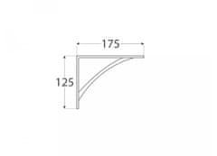 DOMAX Domax, Kovové konzoly 175 x 125 mm, biele