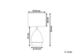 Beliani Stolová lampa 63 cm biela / zlatá OKARI