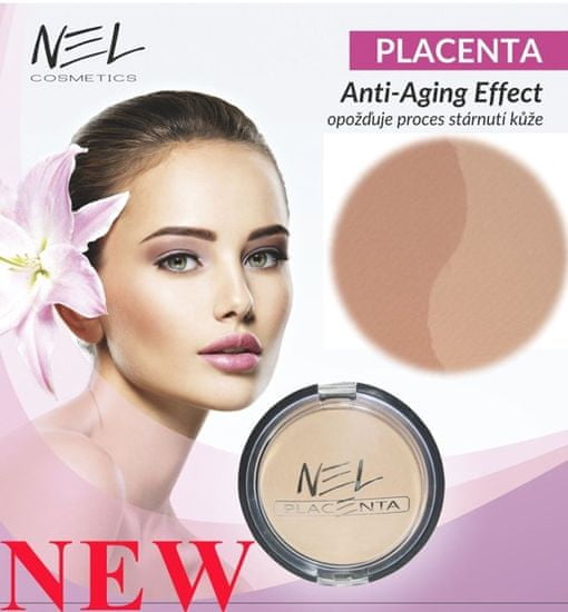 DIVINE cosmetics Kompaktný púder NEL č.31 na mastnú a zmiešanú pleť nude s placentou 12g