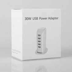 DUDAO A5EU nabíjačka 5x USB 25W, biela