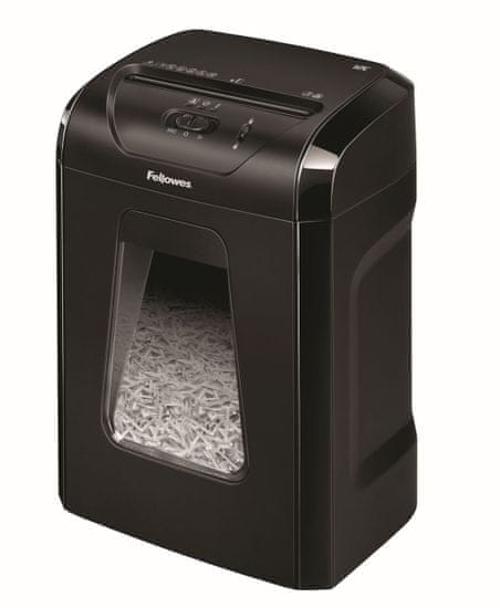 Fellowes skartovač 12 C/ krížový rez 4x40mm/ objem koša 19 l/ stupeň utajenia P-4 (dôverné)/ čierny