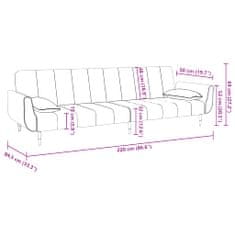 Vidaxl 2-miestna rozkladacia pohovka taburet 2 vankúše tmavosivá zamat