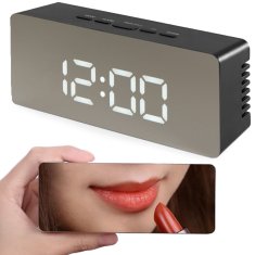 Verk 01457_CZ Budík teploměr zrcadlo vedl alarm datum 4v1