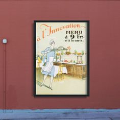 Vintage Posteria Retro plagát Retro plagát Reštaurácia L'Innovation Brusel A2 - 42x59,4 cm