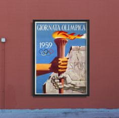 Vintage Posteria Poster Poster Giornata Olimpica A4 - 21x29,7 cm