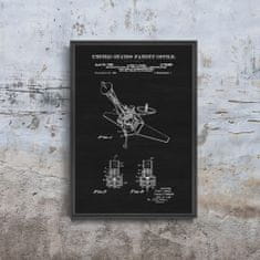 Vintage Posteria Poster Poster Patent na ovládanie polohy vesmírnej lode A4 - 21x29,7 cm