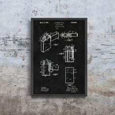 Vintage Posteria Retro plagát Retro plagát Americký patent na zapaľovač Zippo Gimera A2 - 42x59,4 cm