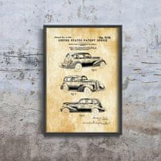 Vintage Posteria Poster Poster Patent LaSalle Automobile A4 - 21x29,7 cm