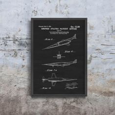 Vintage Posteria Poster Poster Lietadlo Douglas X - US Vintage Patent A3 - 29,7x42 cm