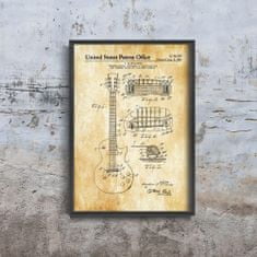 Vintage Posteria Poster Poster Patent na gitaru McCarty A1 - 59,4x84,1 cm