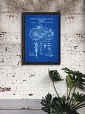 Vintage Posteria Poster Poster Velocipede Jeffery patentovaný bicykel v USA A4 - 21x29,7 cm