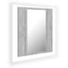 LED kúpeľňová zrkadlová skrinka betónová sivá 40x12x45 cm akryl