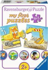 Ravensburger Moje prvé puzzle Zvieratká na stavbe 9x2 dielikov