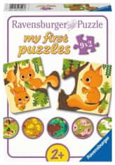Ravensburger Moje prvé puzzle Zvieratká a mláďatká 9x2 dielikov