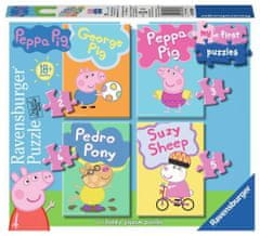 Ravensburger Moje prvé puzzle Prasiatko Peppa 4v1 (2,3,4,5 dielikov)