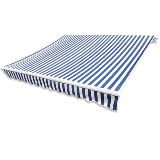 Vidaxl 140009 Awning Top Sunshade Canvas Navy blue and white 3x2,5 m