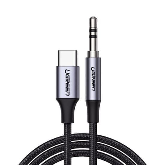 shumee Stereo audio kábel AUX 3,5 mm mini jack - USB-C pre telefón tablet 1m čierny