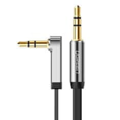 shumee Kábel s plochým uhlom audio AUX kábel 3,5 mm minijack 0,5 m čierny