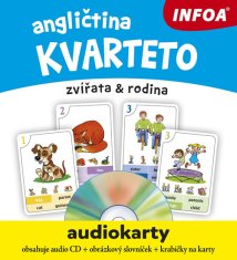 Angličtina kvarteto Audiokarty - zvířata & rodina