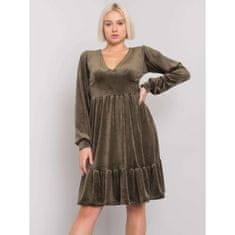 FANCY Dámske šaty s volánom MODENA khaki FA-SK-7530.84P_381883 Univerzálne