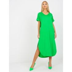 Och Bella Dámske oversize vreckové šaty OCH BELLA zelené TW-SK-OB031.11_387867 S