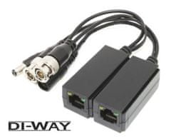 DI-WAY Video Balun DI-WAY UTP5SP s prepäťovou ochranou stohovateľný