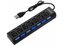 Verk 06235 Mini USB Hub 2.0, 7 portov