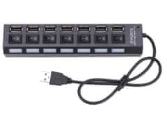 Verk 06235 Mini USB Hub 2.0, 7 portov