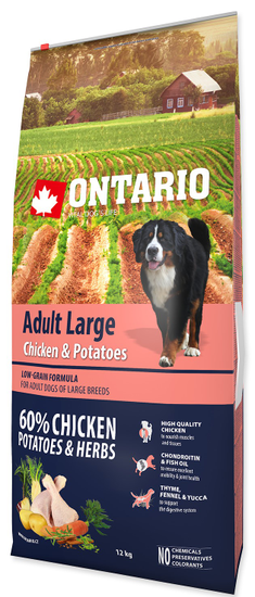 Ontario Adult Large Chicken & Potatoes 12kg