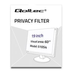 Qoltec Privacy Filter RODO 19" | 16:10