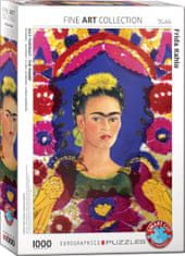 EuroGraphics Puzzle Portrét Frídy Kahlo v ráme 1000 dielikov