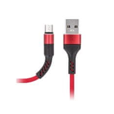 maXlife Nabíjací kábel MXUC-01 Micro USB s rýchlym nabíjaním 2A, červený