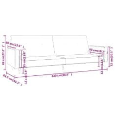 Vidaxl 2-miestna rozkladacia pohovka s 2 vankúšmi hnedá zamatová