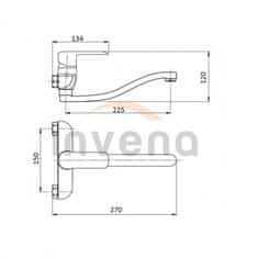 Invena SIROS BC-90-004 Drezová batéria, čierna - Invena