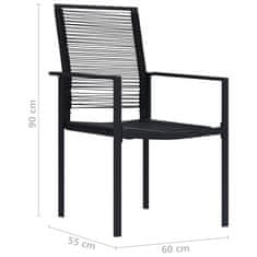 Petromila vidaXL Záhradné stoličky 2 ks čierne PVC ratan