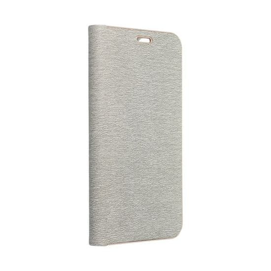 FORCELL Puzdro / obal pre Samsung Galaxy S22 Ultra strieborný - kniha LUNA