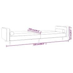 Vidaxl 2-miestna rozkladacia pohovka s 2 vankúšmi hnedá zamatová
