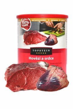 Topstein Hovädzie a srdce v plechu 800 g